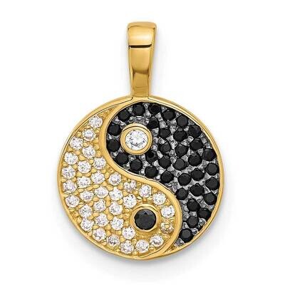 Black Clear CZ Yin Yang Pendant 14k Gold With Rhodium YC1597 by Men&#39;s Jewelry and Accessories, MPN:…