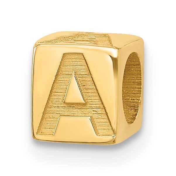 Alphabet Bead Letter A 14k Gold YSB100A