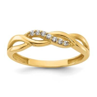 CZ Braided Ring 14k Polished Gold Y13952CZ, MPN: Y13952CZ,