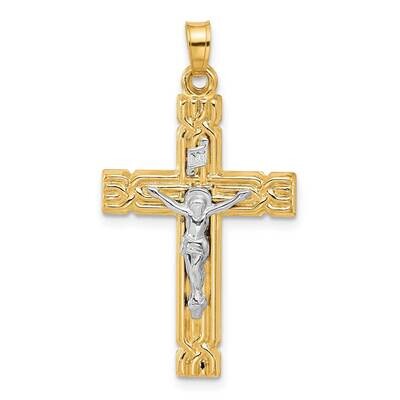 Hollow Inri Crucifix Pendent 14k Two-Tone Gold XR2090 by Men&#39;s Jewelry and Accessories, MPN: XR2090,