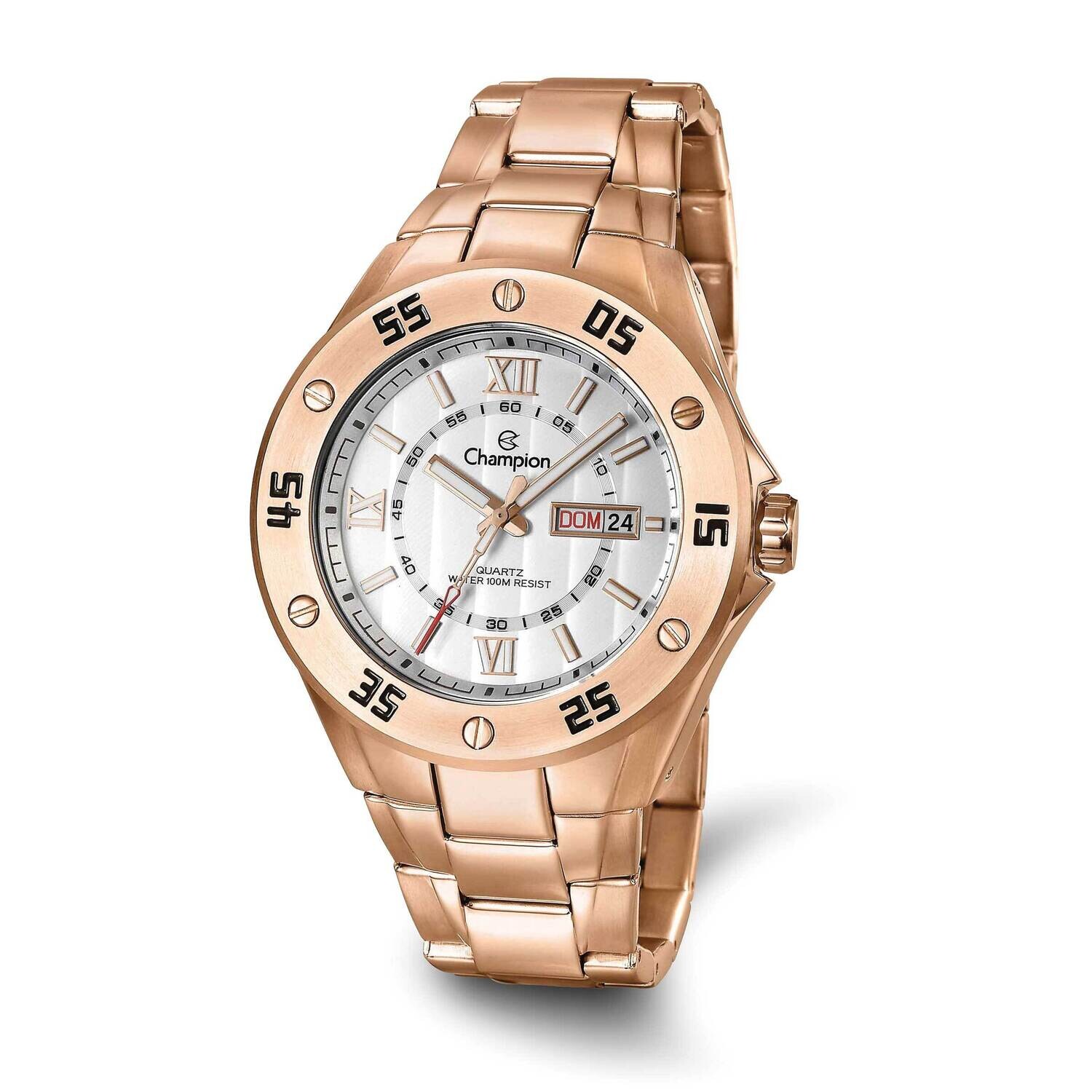 Champion Round Dial Rose Ip-Plated Watch Stainless Steel XWA6305