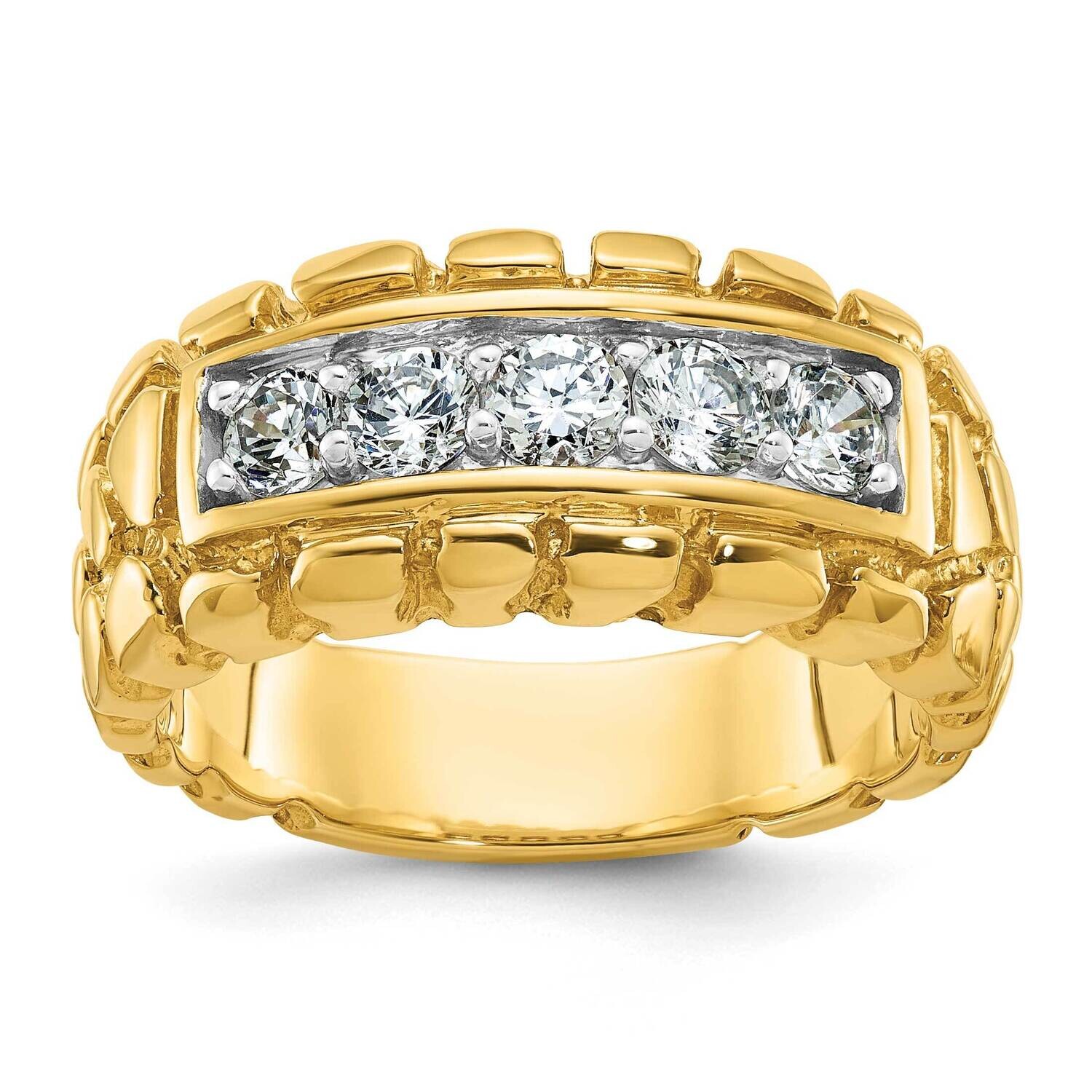 Ibgoodman Men&#39;s 1 Carat Diamond Nugget Complete Ring 14k Gold B60620-4YAA by IBGoodman, MPN: B60620…