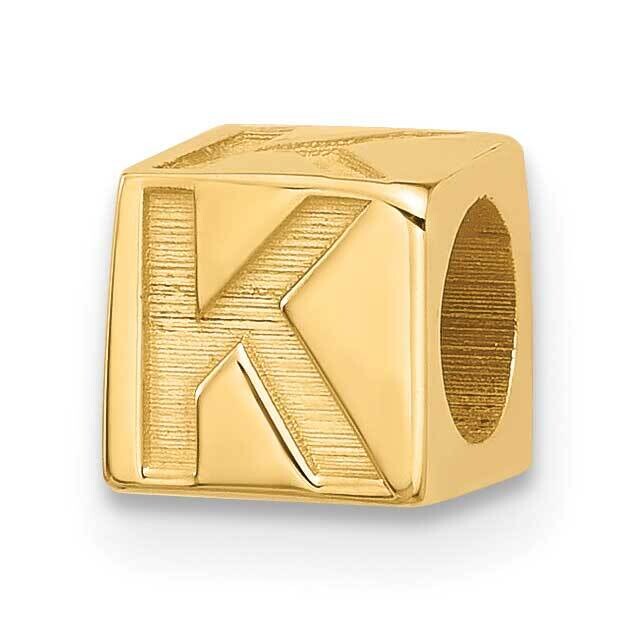 Alphabet Bead Letter K 14k Gold YSB100K