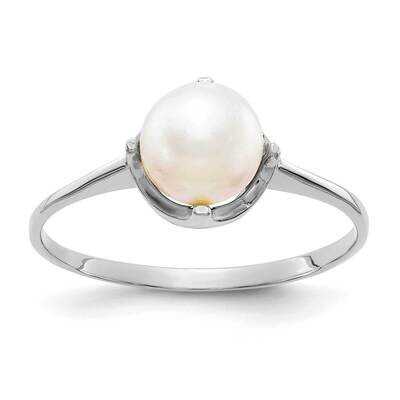 6.5mm Fw Cultured Pearl Ring 14k White Gold Y1927PL, MPN: Y1927PL, 196904003190