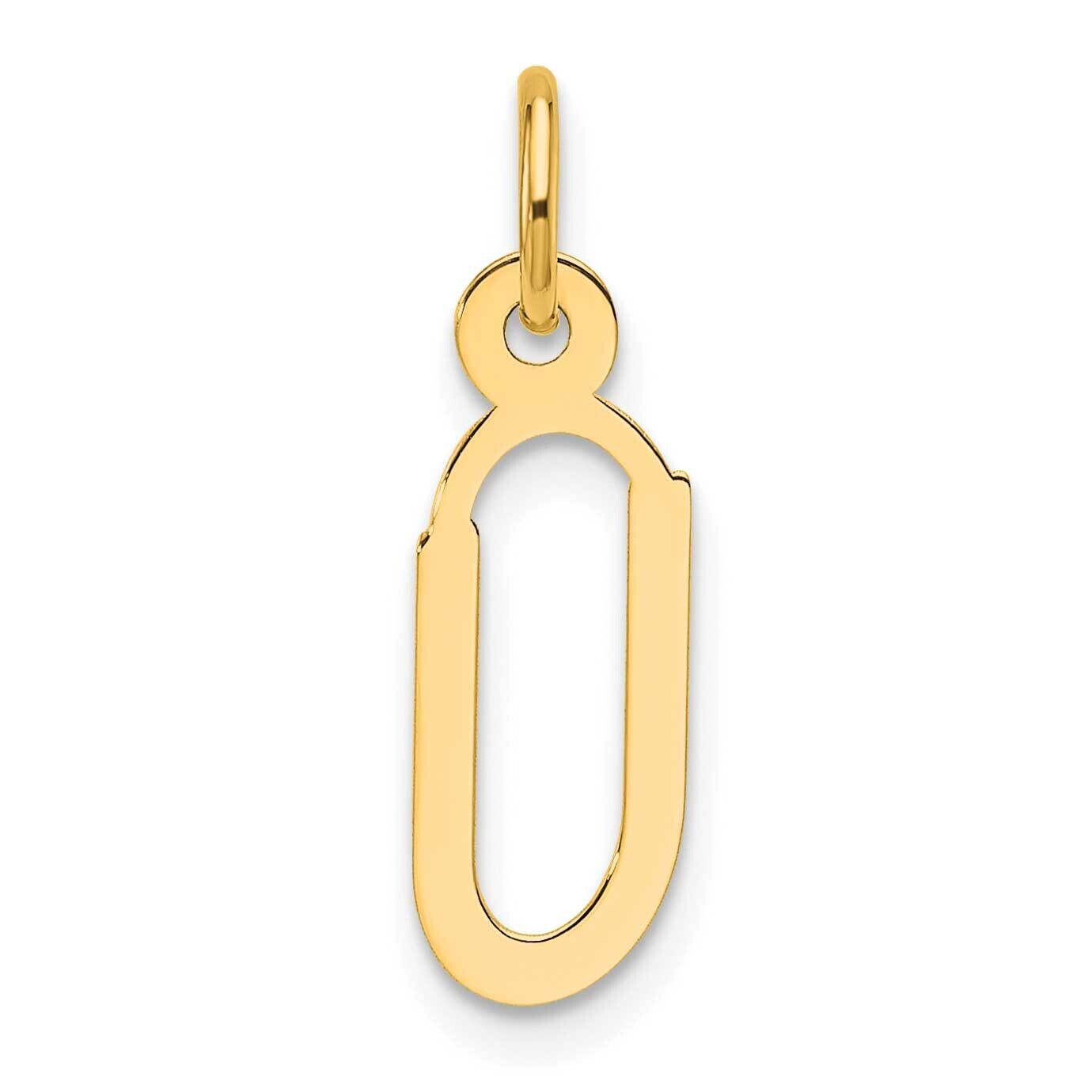 Slanted Block Letter U Initial Charm 14k Gold YC1552U, MPN: YC1552U,