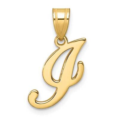 Script Letter I Initial Pendant 14k Gold YC1540I, MPN: YC1540I,
