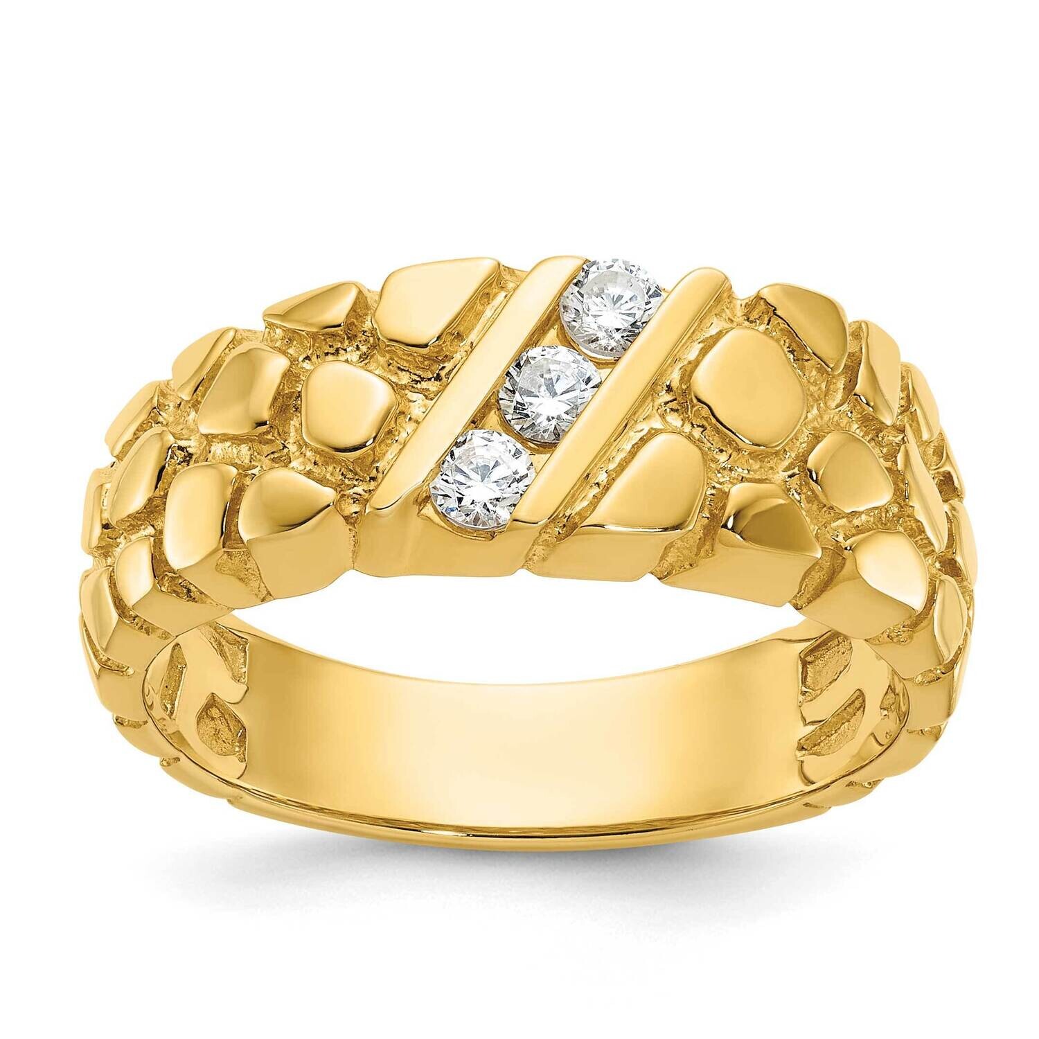 Ibgoodman Men's 1/4 Carat Diamond Nugget Complete Ring 14k Gold B60574-4YAA