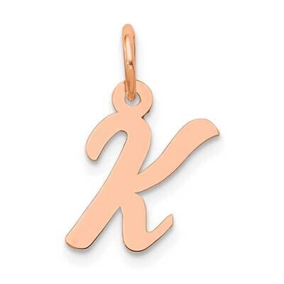 Small Script Letter K Initial Charm 14k Rose Gold YC658RK, MPN: YC658RK,