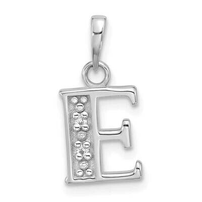 Diamond Letter E Initial Pendant 14k White Gold YC1541WE, MPN: YC1541WE,