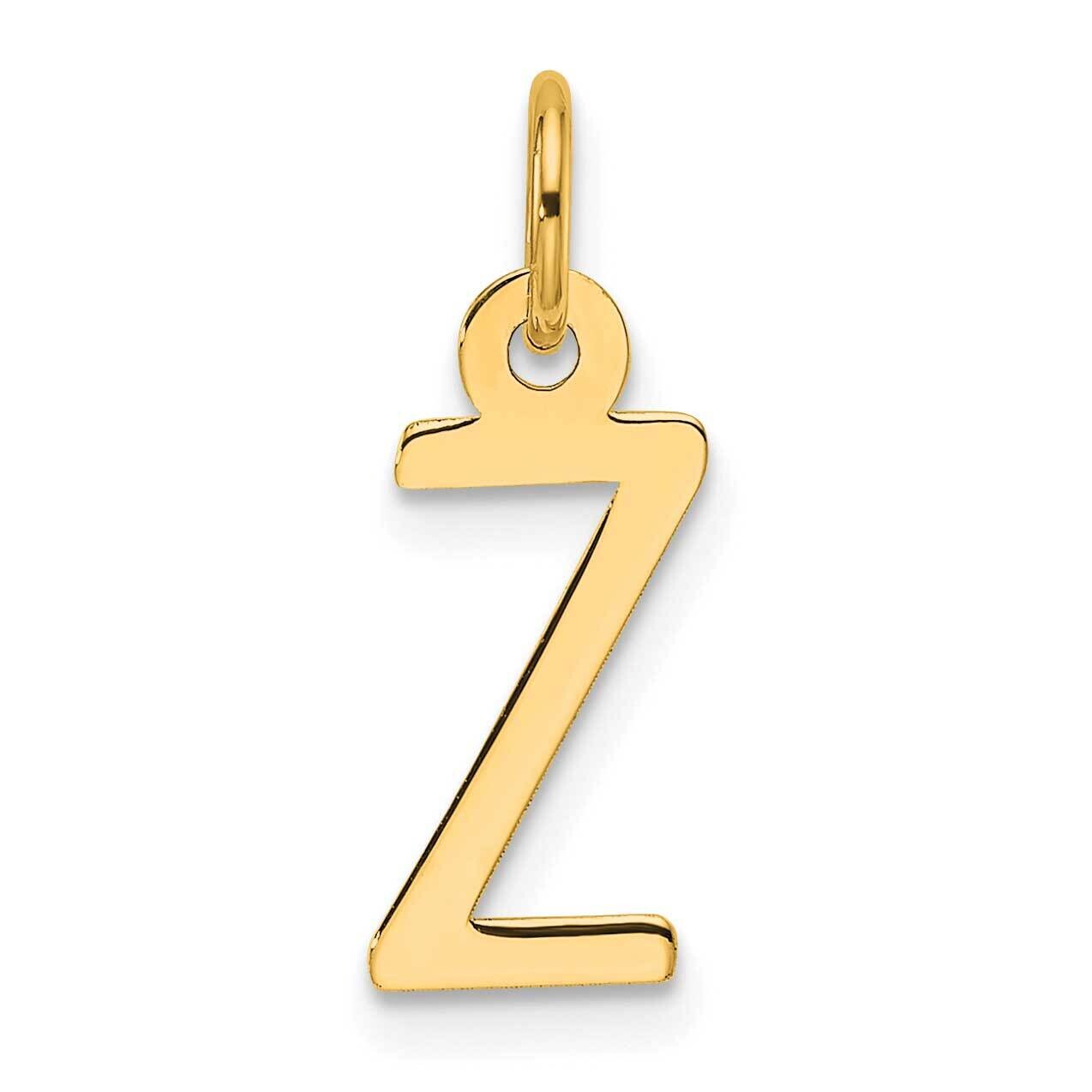 Slanted Block Letter Z Initial Charm 14k Gold YC1552Z