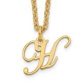 Gold-Plated Letter H Initial Necklace Sterling Silver XNA756GP/H, MPN: XNA756GP/H,