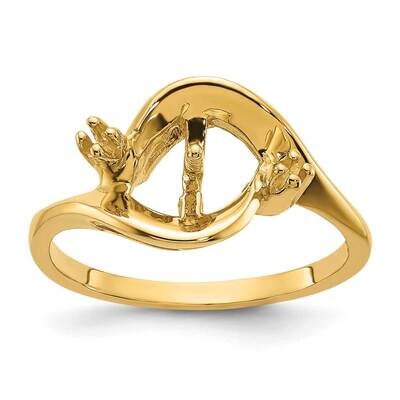.03Ct. Diamond &amp; Pearl Ring Mounting 14k Polished Gold Y1849, MPN: Y1849,