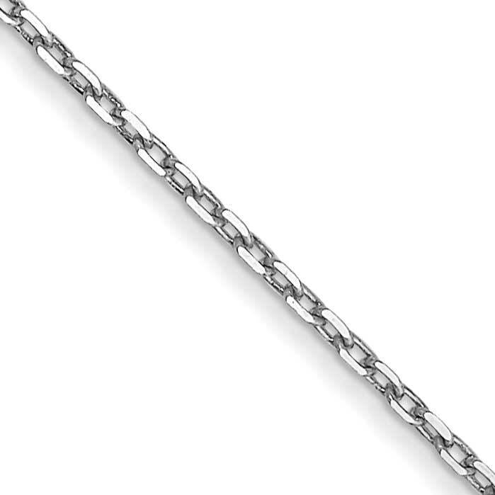 Wg .8mm Diamond-Cut Cable Spring Ring Clasp Chain 22 Inch 10k Gold 10PE192-22