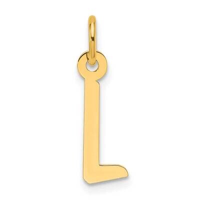 Slanted Block Letter L Initial Charm 14k Gold YC1552L, MPN: YC1552L,