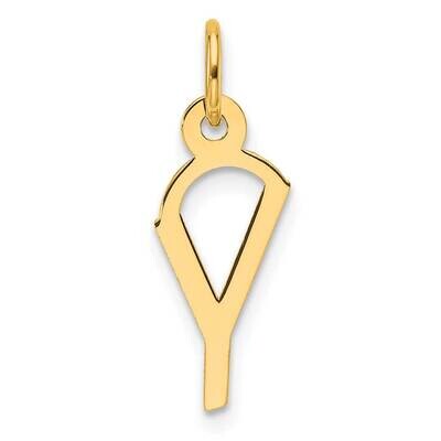 Slanted Block Letter Y Initial Charm 14k Gold YC1552Y, MPN: YC1552Y,