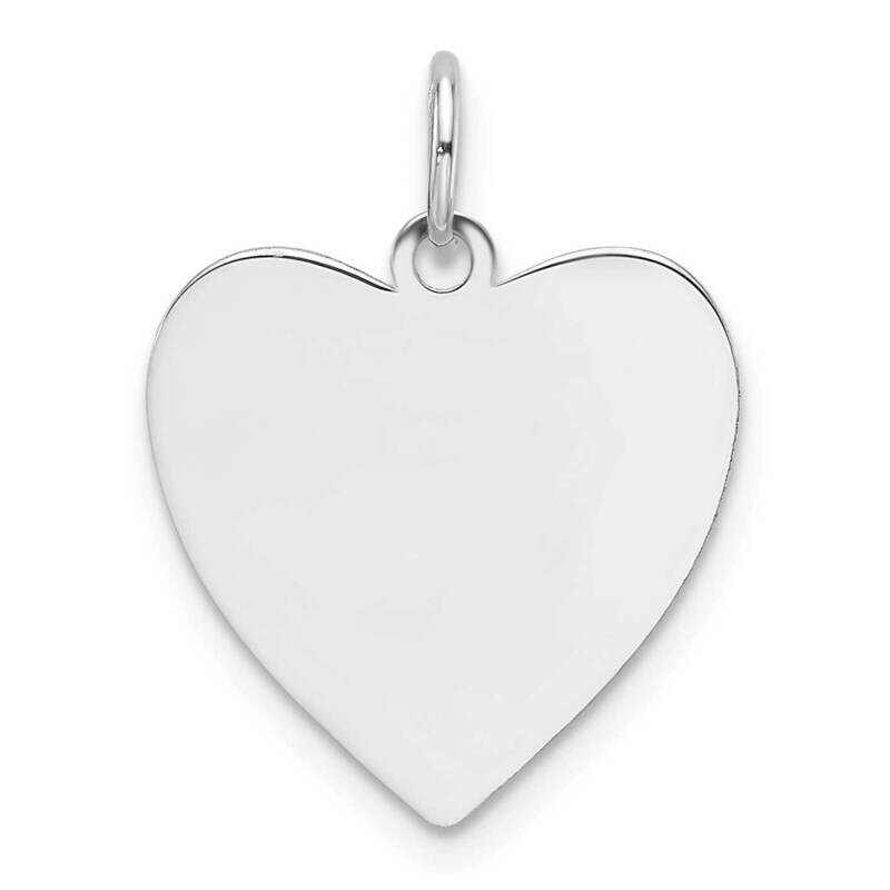 Plain .009 Gauge Engravable Heart Charm 14k White Gold XWM622/09