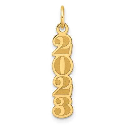 Satin Vertical 2023 Charm 14k Polished Gold YC1533 by Men&#39;s Jewelry and Accessories, MPN: YC1533,