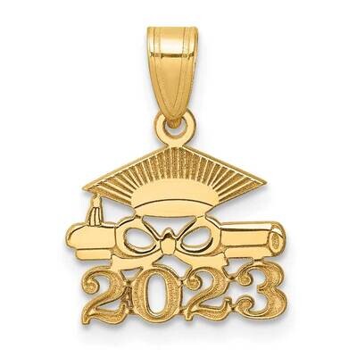 Graduation Cap Diploma 2023 Charm 14k Gold YC1538, MPN: YC1538, 196904100660