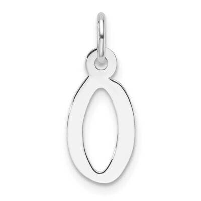 Slanted Block Letter O Initial Charm 14k White Gold YC1526O, MPN: YC1526O,