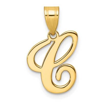 Script Letter C Initial Pendant 14k Gold YC1540C, MPN: YC1540C,