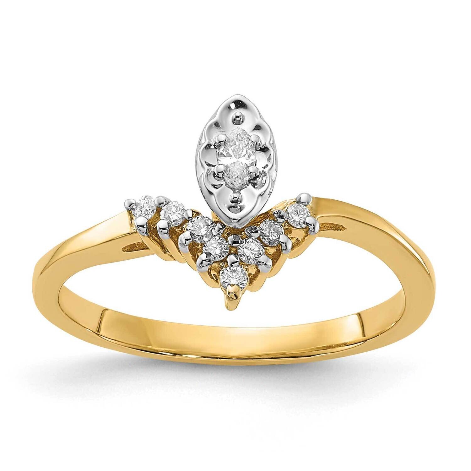 Polished Diamond Engagement Ring 10k Gold RDB1374EX6010F-0YAA, MPN: RDB1374EX6010F-0YAA,