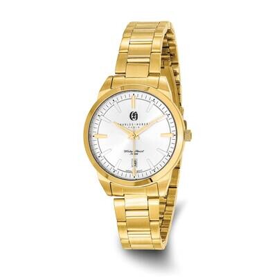 Ladies Charles Hubert Gold Plated Silver-Tone Dial Watch Stainless Steel XWA6564, MPN: XWA6564, 848…