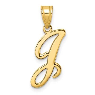 Script Letter J Initial Pendant 14k Gold YC1540J, MPN: YC1540J,