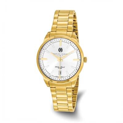 Mens Charles Hubert Gold Plated Silver-Tone Dial Watch Stainless Steel XWA6562, MPN: XWA6562, 84887…
