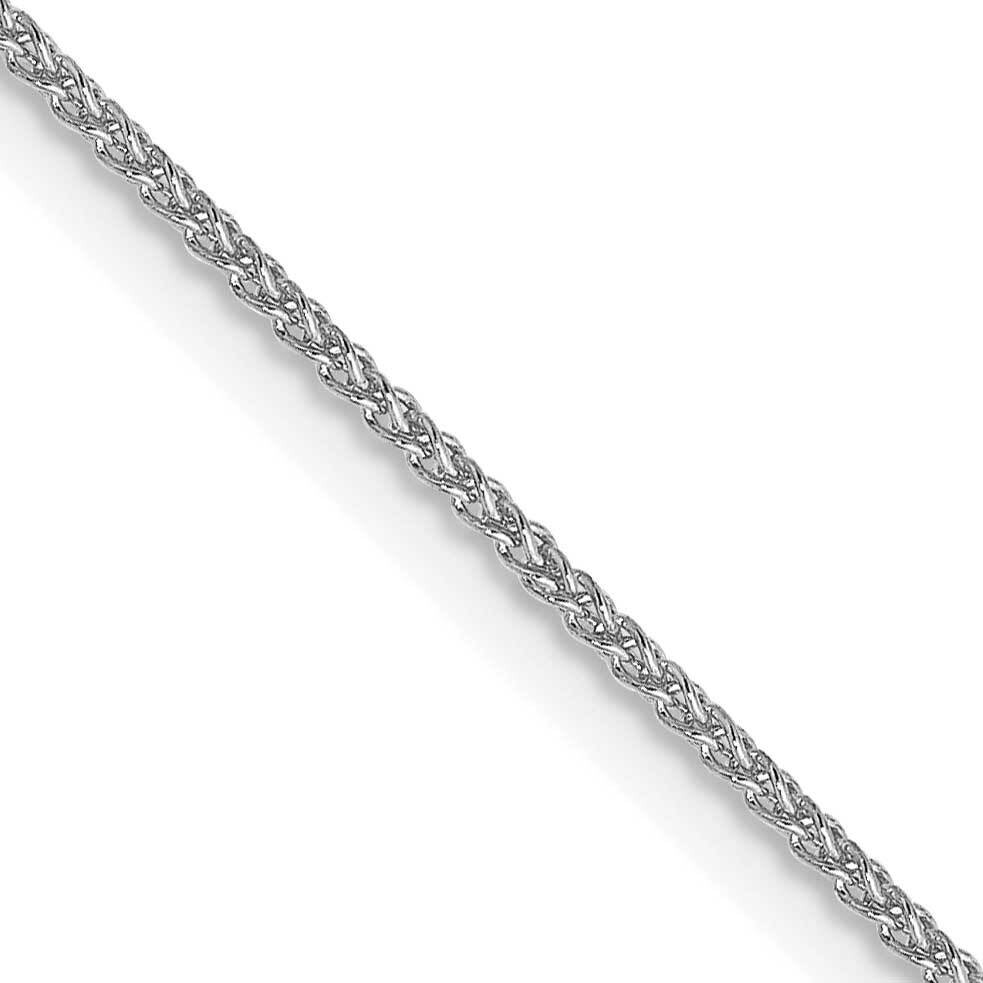 1.05mm Spiga Spring Ring Clasp Chain 22 Inch 14k White Gold PEN159-22