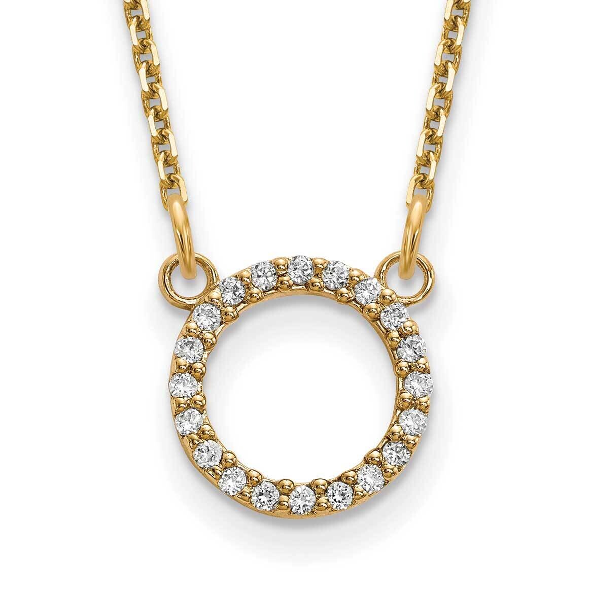Diamond Open Circle Necklace 14k Gold XP5027AA