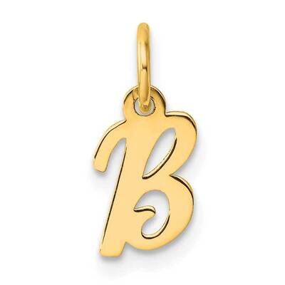 Small Script Letter B Initial Charm 14k Gold YC1553B, MPN: YC1553B,