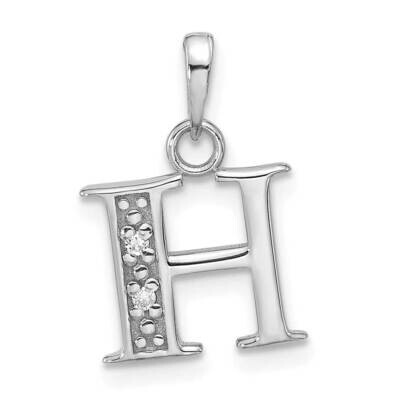 Diamond Letter H Initial Pendant 14k White Gold YC1541WH, MPN: YC1541WH,