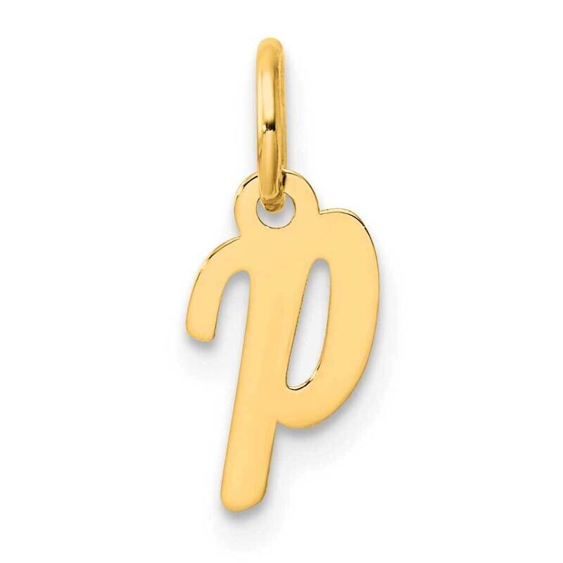 Small Script Letter P Initial Charm 14k Gold YC1553P
