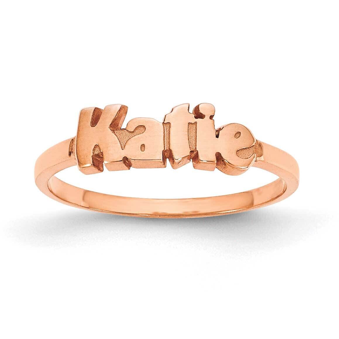 Rose-Plated Polished Name Ring Sterling Silver XNR73RP, MPN: XNR73RP,