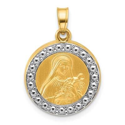 Hollow St. Theresa Pendant 14k Gold With Rhodium XR2153 by Men&#39;s Jewelry and Accessories, MPN: XR21…
