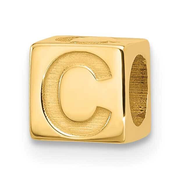 Alphabet Bead Letter C 14k Gold YSB100C