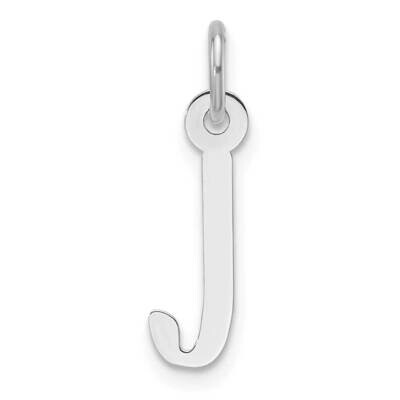 Slanted Block Letter J Initial Charm 14k White Gold YC1526J, MPN: YC1526J,