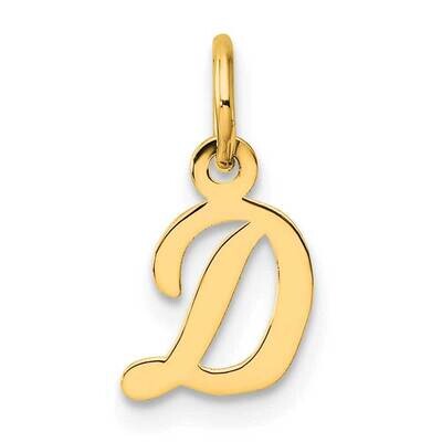 Small Script Letter D Initial Charm 14k Gold YC1553D, MPN: YC1553D,
