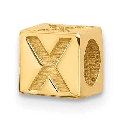 Alphabet Bead Letter X 14k Gold YSB100X, MPN: YSB100X,
