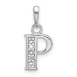 Diamond Letter P Initial Pendant 14k White Gold YC1541WP, MPN: YC1541WP,