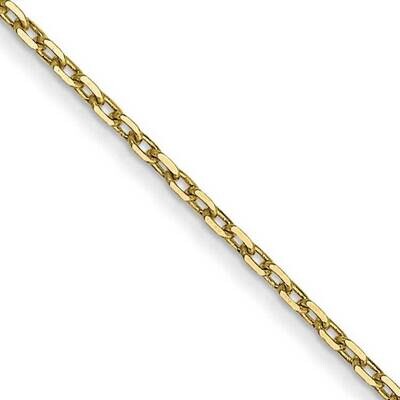 .8mm Diamond-Cut Cable Spring Ring Clasp Chain 22 Inch 10k Gold 10PE41-22, MPN: 10PE41-22,