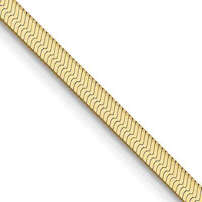 2.5mm Silky Herringbone Chain 22 Inch 14k Gold SLK020-22, MPN: SLK020-22,