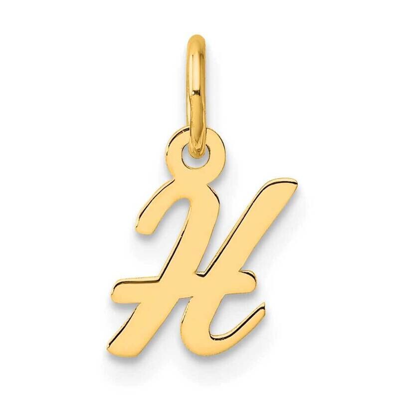 Small Script Letter H Initial Charm 14k Gold YC1553H