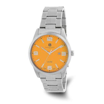 Charles Hubert Orange Dial Watch Stainless Steel XWA6600, MPN: XWA6600, 848870010312