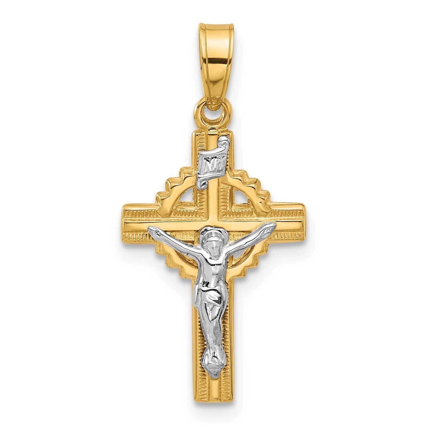 Hollow Inri Crucifix Pendent 14k Two-Tone Gold XR2095 by Men&#39;s Jewelry and Accessories, MPN: XR2095…
