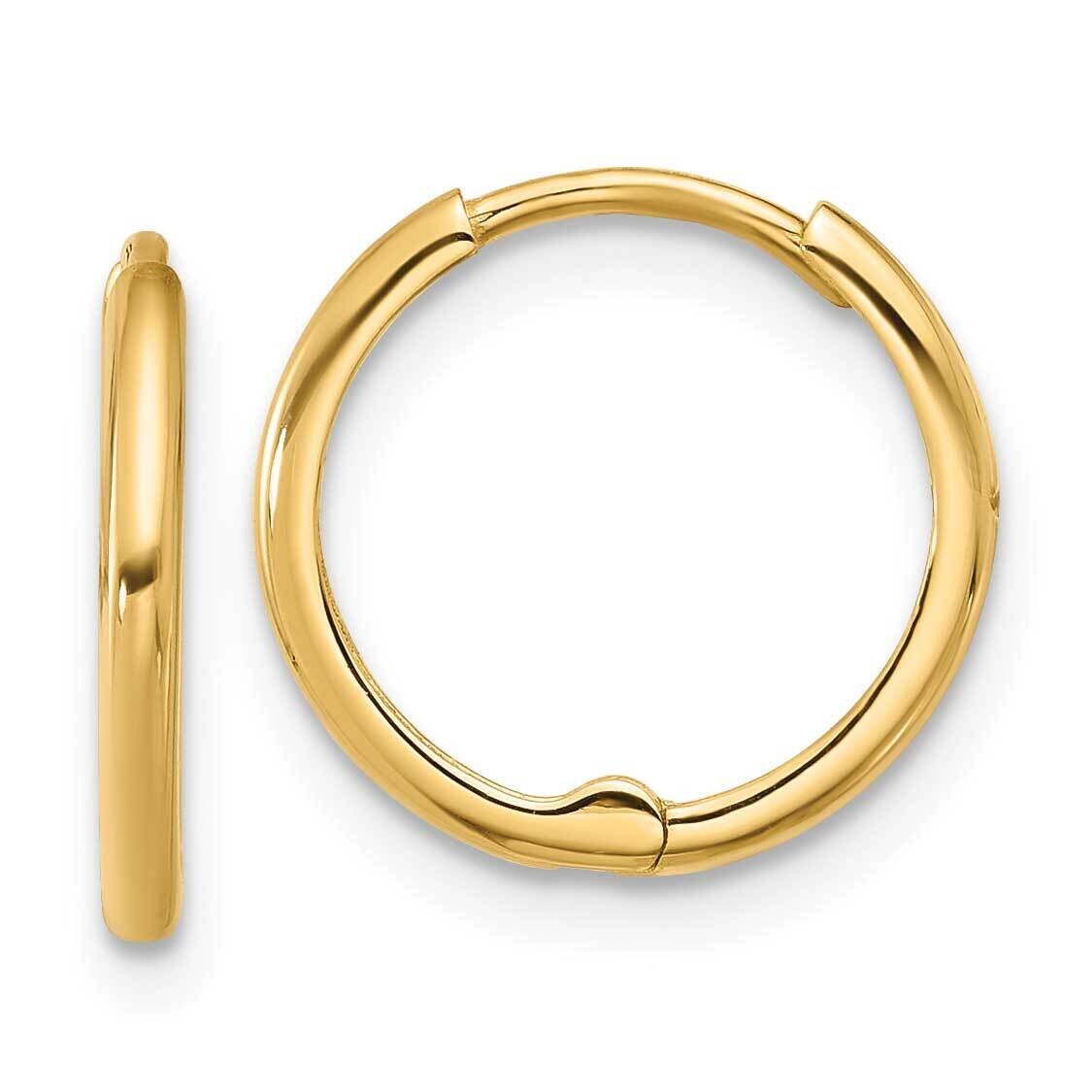 1.45X14mm Hinged Huggie Hoop Earrings 14k Polished Gold YE2154, MPN: YE2154,