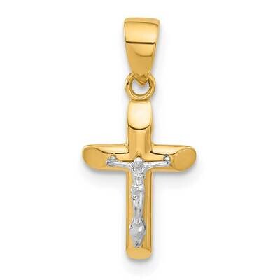 Polished Textured Crucifix Pendant 14k Two-Tone Gold XR2089 by Men&#39;s Jewelry and Accessories, MPN: …