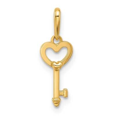 Heart Key Pendant 14k Polished Gold YC1557, MPN: YC1557,