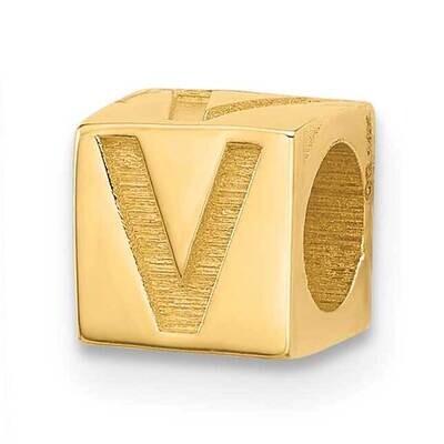 Alphabet Bead Letter V 14k Gold YSB100V, MPN: YSB100V,