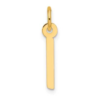 Slanted Block Letter I Initial Charm 14k Gold YC1552I, MPN: YC1552I,